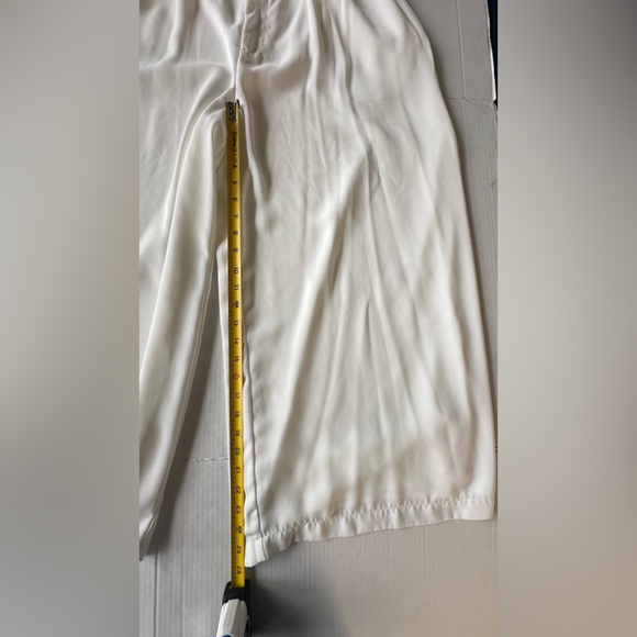 Tronjori Women's High Waist Casual Wide Leg Long Palazzo Pants in white XL - Picture 8 of 14